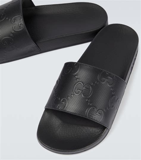 gucci black gg slides|expensive gucci slides.